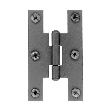 Acorn Mfg Acorn 1-13/16 in. W X 3 in. L Smooth Black Iron H Hinge 2 pk AH1BQ
